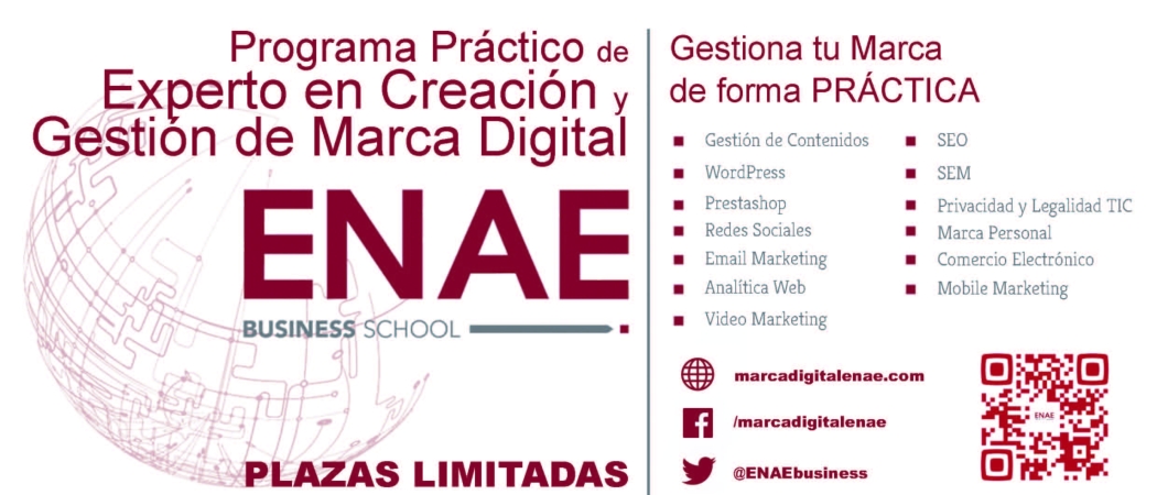 ENAE Business School pone en marcha el Programa Práctico de Experto en Creación y Gestión de Marca Digital